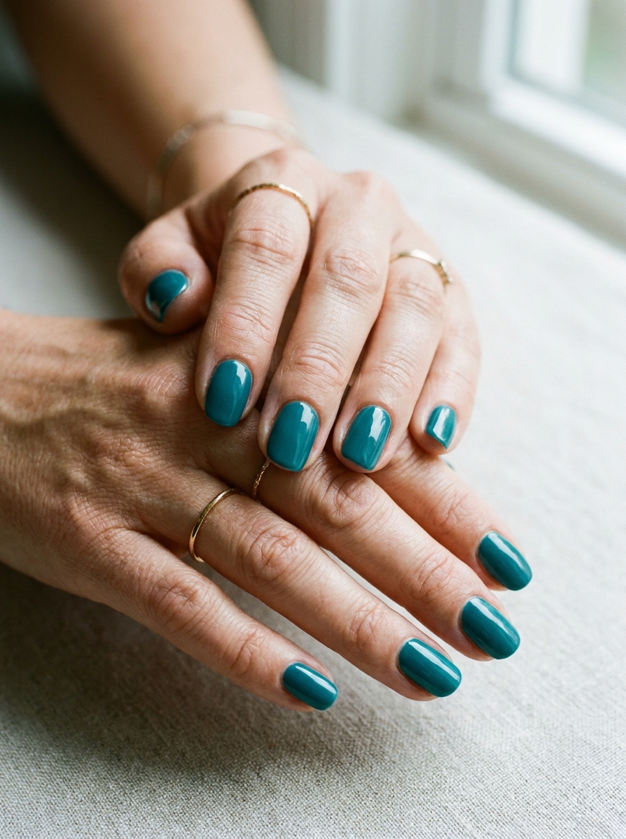 Teal Nagel Farbe